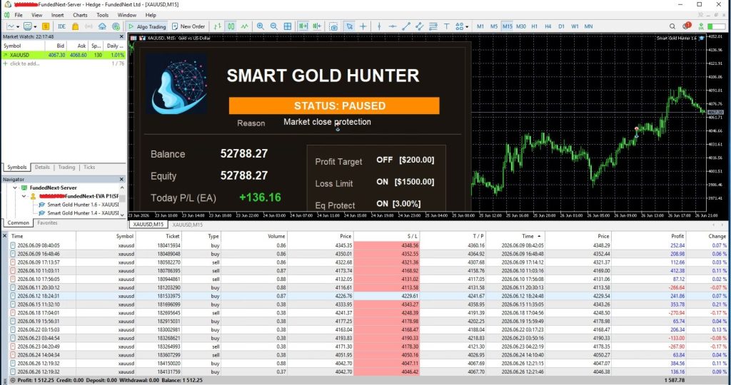 Smart Gold Hunter 1.6 MT5 汉化版-金汇MT