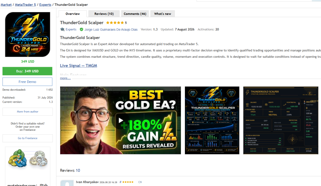 ThunderGold Scalper v1.3-金汇MT